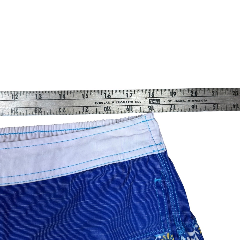 Johnnie-O Mens Blue Floral Board Shorts Swim Trunks XL Royal Blue Drawstring - Picture 3 of 5